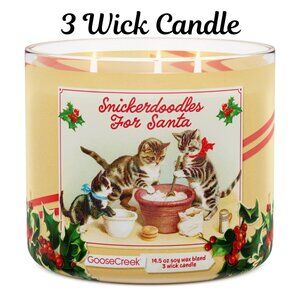 GOOSE CREEK LIMITED EDITION 3 Wick SNICKERDOODLES FOR SANTA Candle NWT